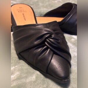 Time and Tru Black Knotted Mules